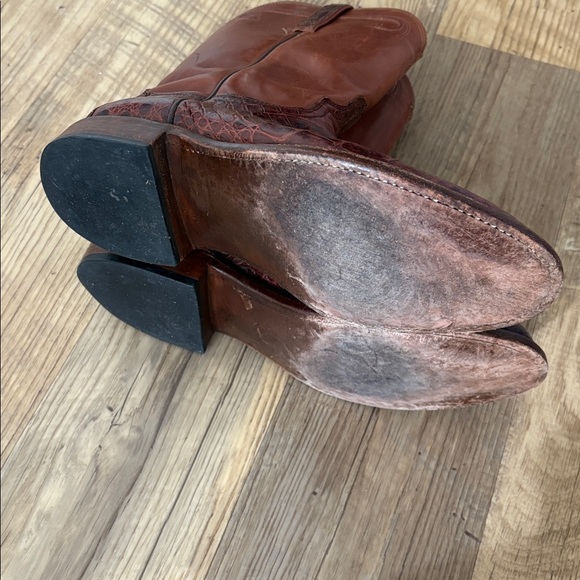 Men's Brown Leather Boots - Picture 5 of 5